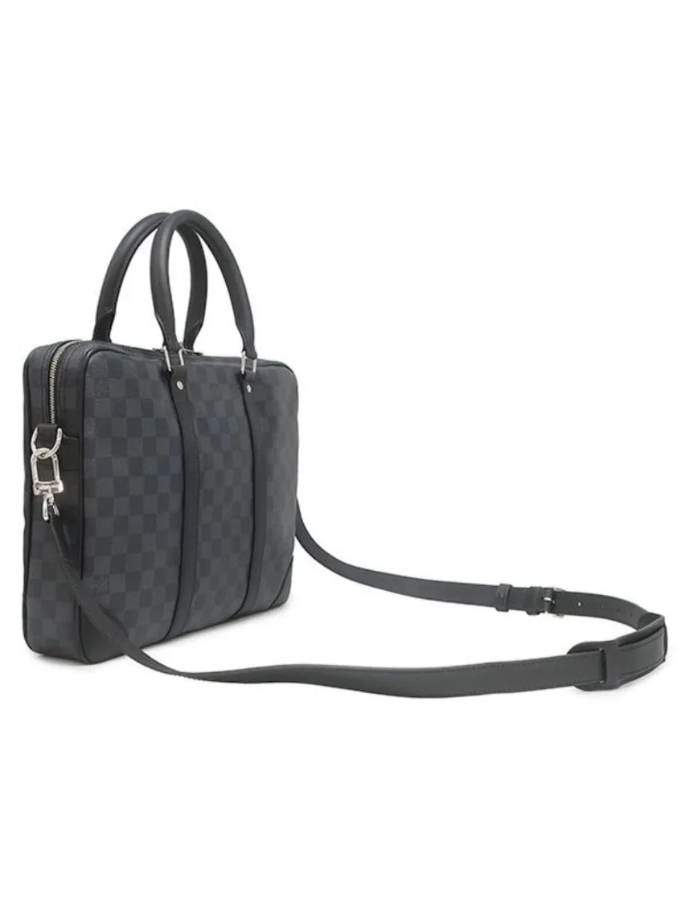 Louis Vuitton 2-Way Bag Porte Documents Voyage PM Damier Graphite Canvas Silver